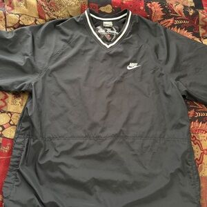 Nike VTG Baseball Performance Side-Zip Black Windbreaker Jacket